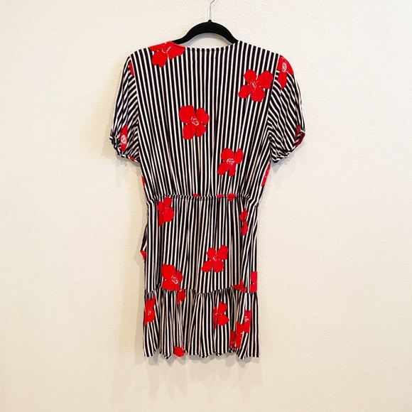 Madewell Ruffle Wrap Dress Candied Orchids 4 - Picture 10 of 11